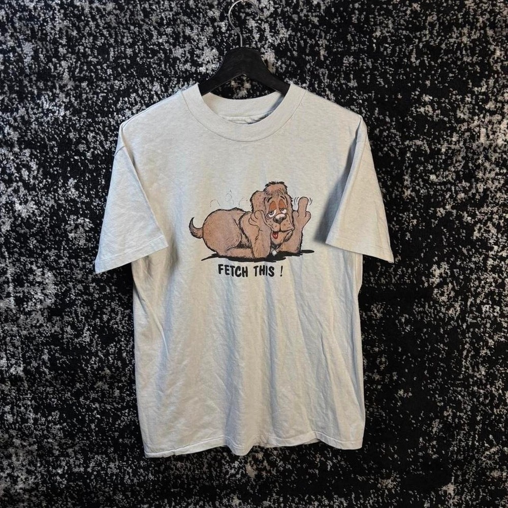 Vintage 80s Humor Fetch This Graphic T Shirt Size XL